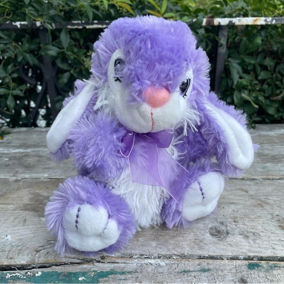 Dan Dee Collectors Choice Bunny Rabbit 7" Plush Thumper Purple Stuffed Easter - Picture 1 of 5
